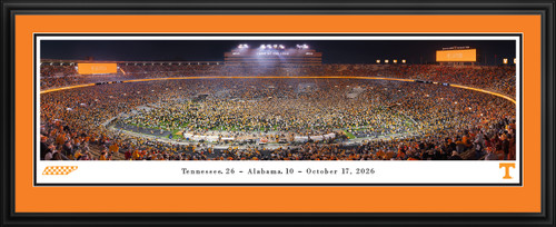 Tennessee Volunteers Field Storming Panoramic Wall Decor - Neyland Stadium