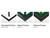 Green Bay Packers Lambeau Field Panoramic Line Art - NFL Wall Decor