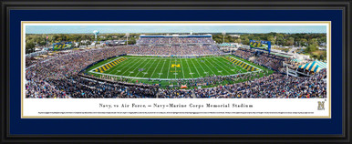 その他 TEN STADIUM NAVY XL Navy Midshipmen Football Panoramic Poster