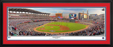 Atlanta Braves Batter Up Atlanta Fulton County Stadium Panoramic Framed  Poster