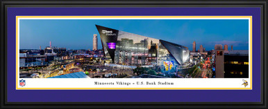 (Standard Frame) - Minnesota Vikings - 1st Game at US Bank Stadium - Blakeway Panoramas Print