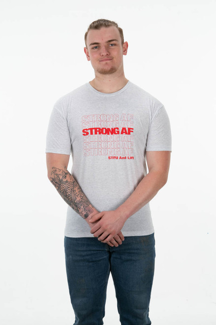 Strong AF Tee — Heather White