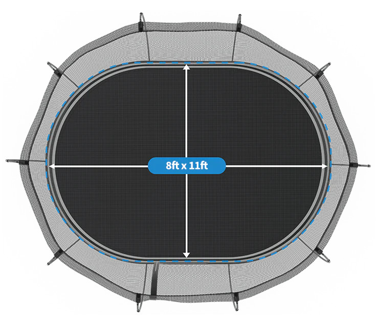 8'x11' Medium Oval Trampoline