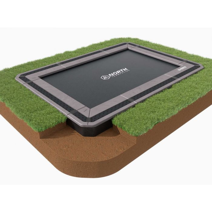 15' x 10' North (Rectangular) In-Ground Trampoline - Playground
