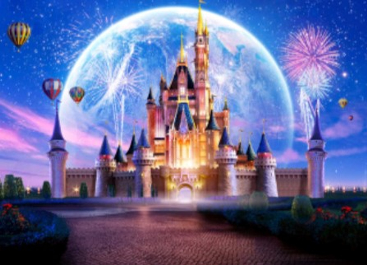 5D Diamond Painting Full Moon Disney Castle Kit - Bonanza Marketplace