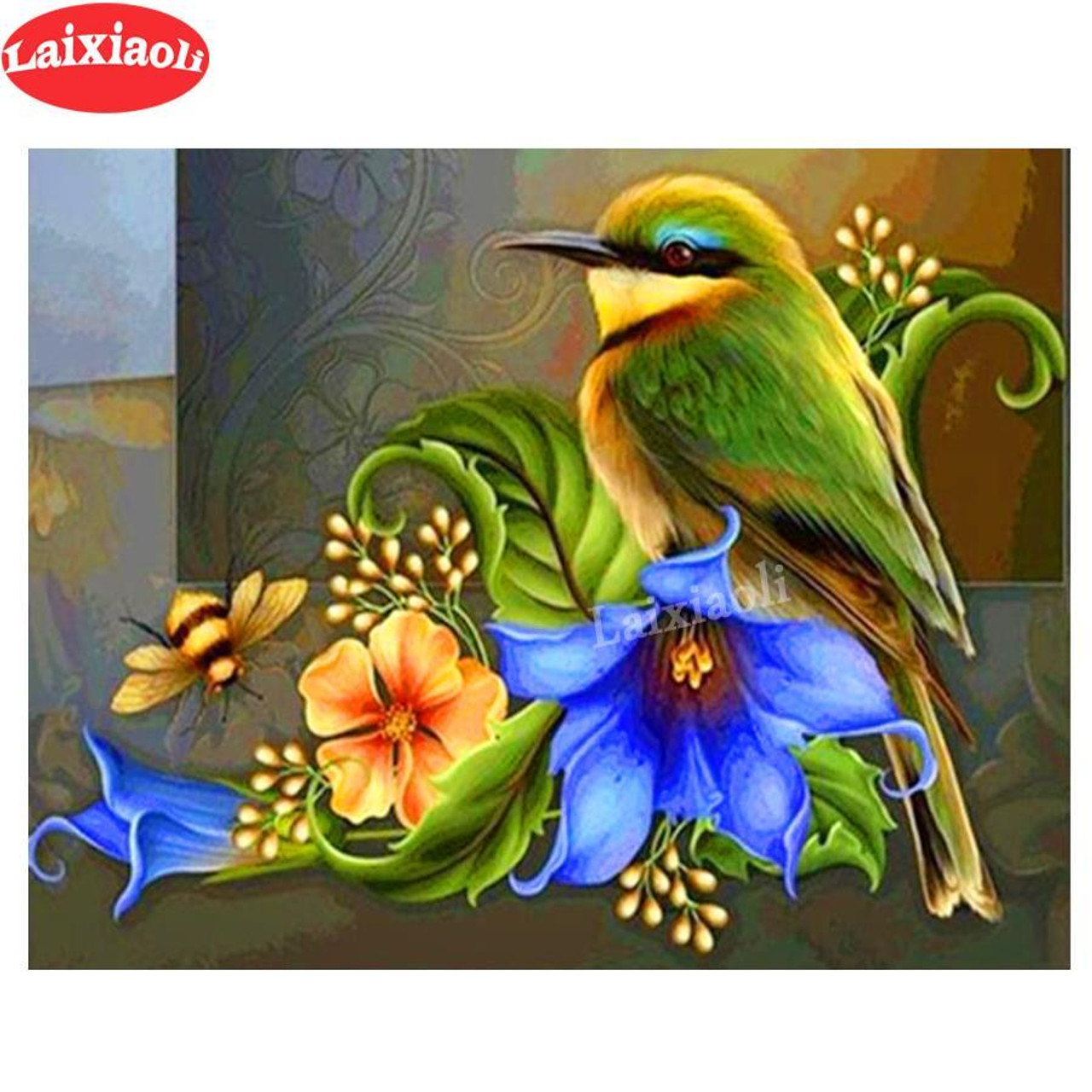 5D DIY Diamond Painting Kit Flowers Bird Animal Landscape Home Art Crafts  Image