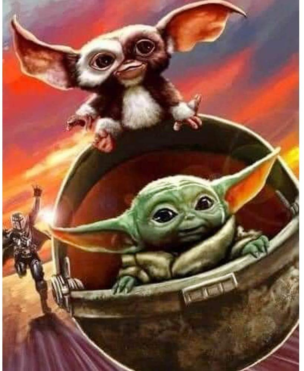 Baby Stitch And Baby Yoda Paint By Numbers - Paint By Numbers