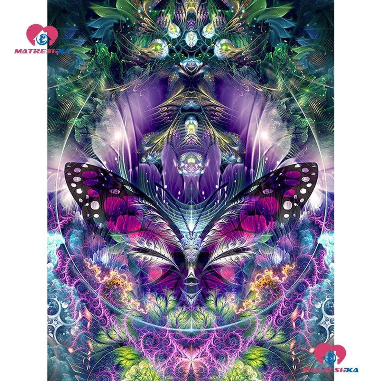 5D Diamond Painting Abstract Pastel Butterfly Kit