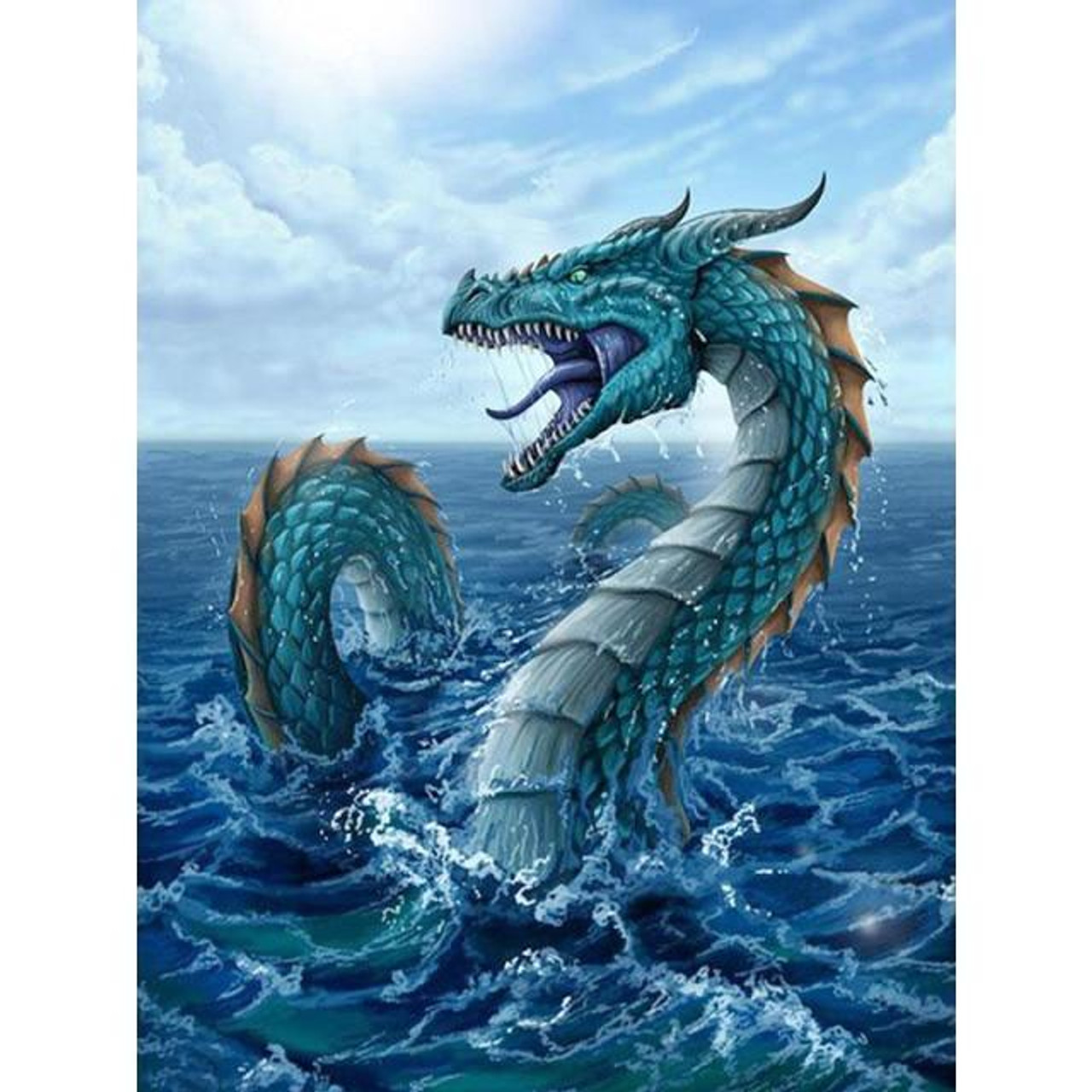 Dragon On The Rock Official Diamond Painting Kit (Full Drill)