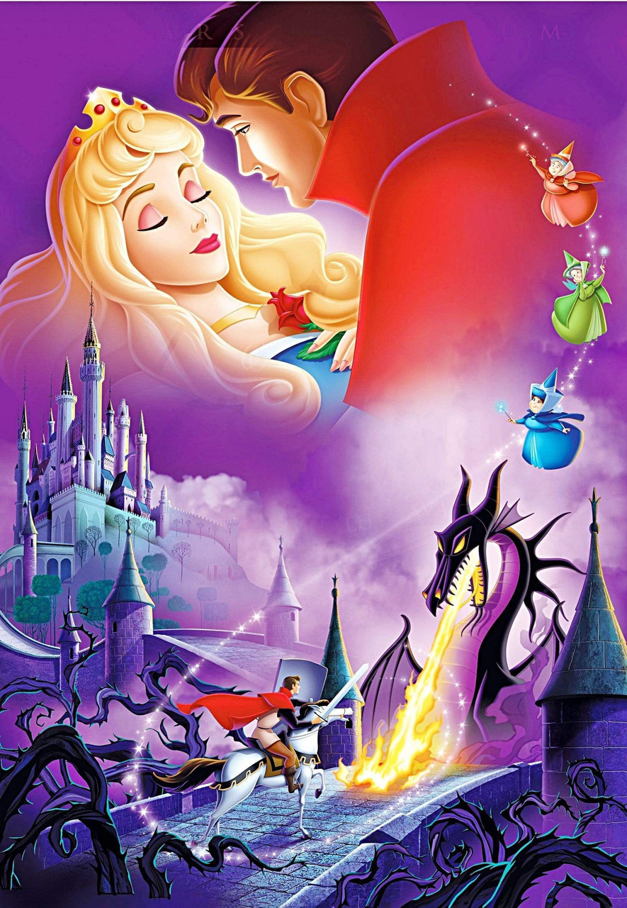 5D Diamond Painting Sleeping Beauty Light Princess Kit - Bonanza