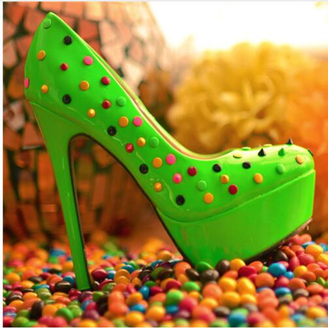 5D Diamond Painting Green Candy Stilettos Kit