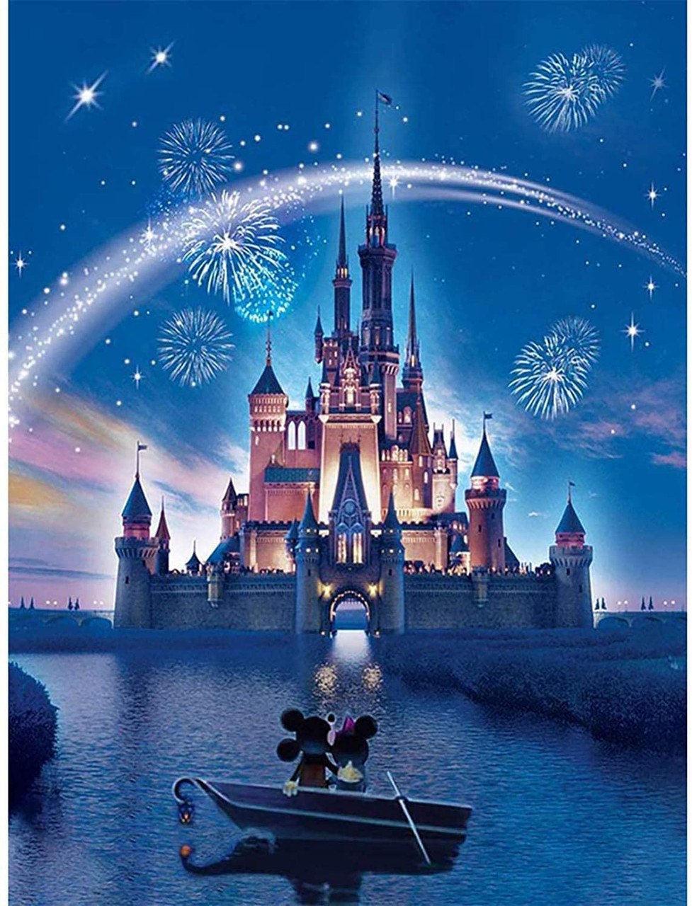 5D Diamond Painting Mickey Mouse Disney Castle Kit - Bonanza