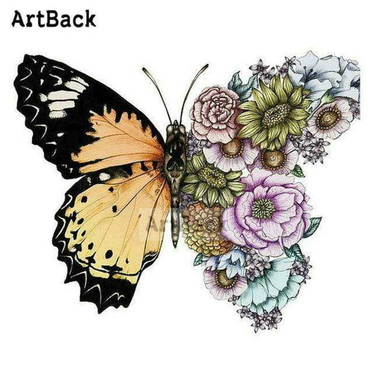 5D Diamond Painting Abstract Pastel Butterfly Kit