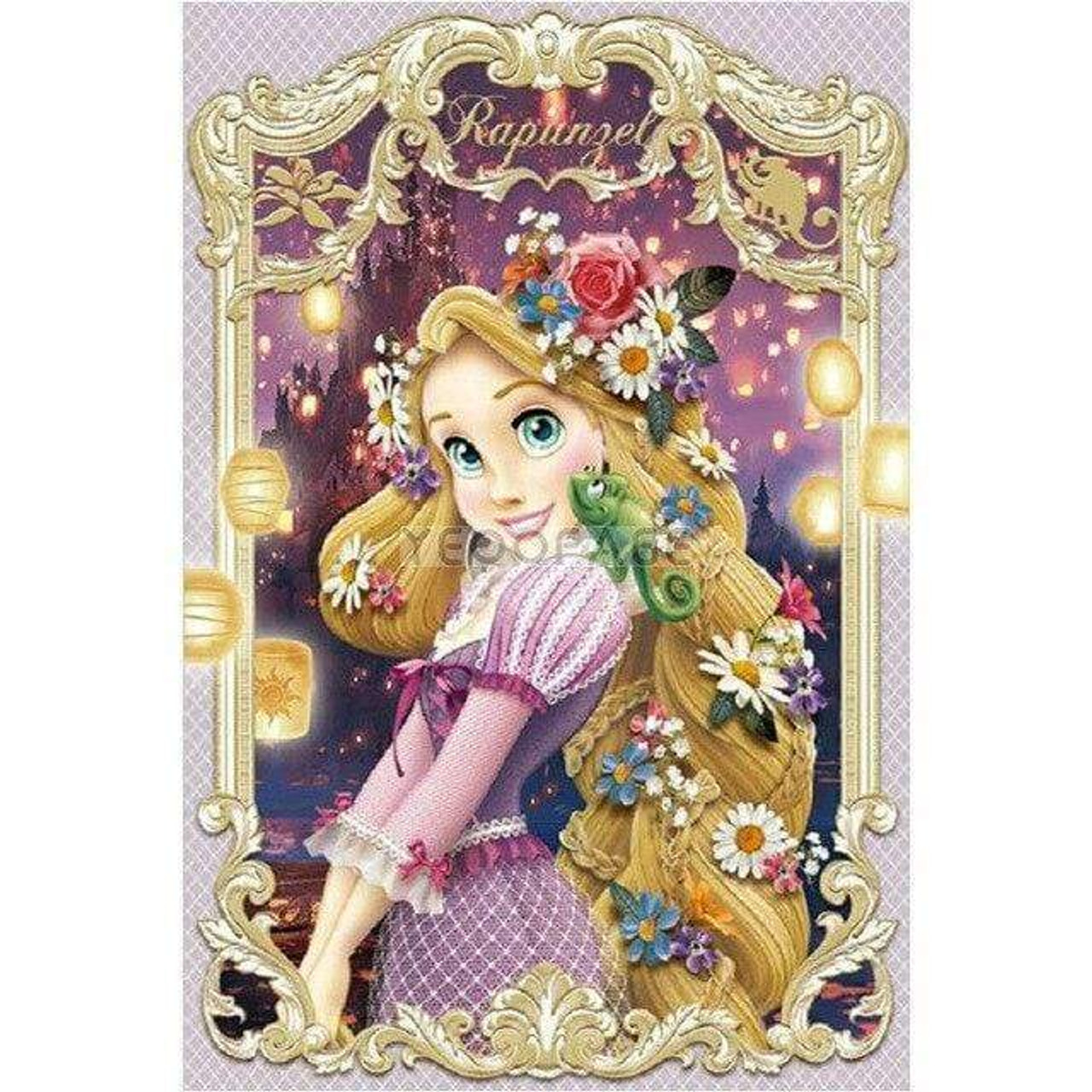 5D Diamond Painting Disney Rapunzel Silhouette with a floating