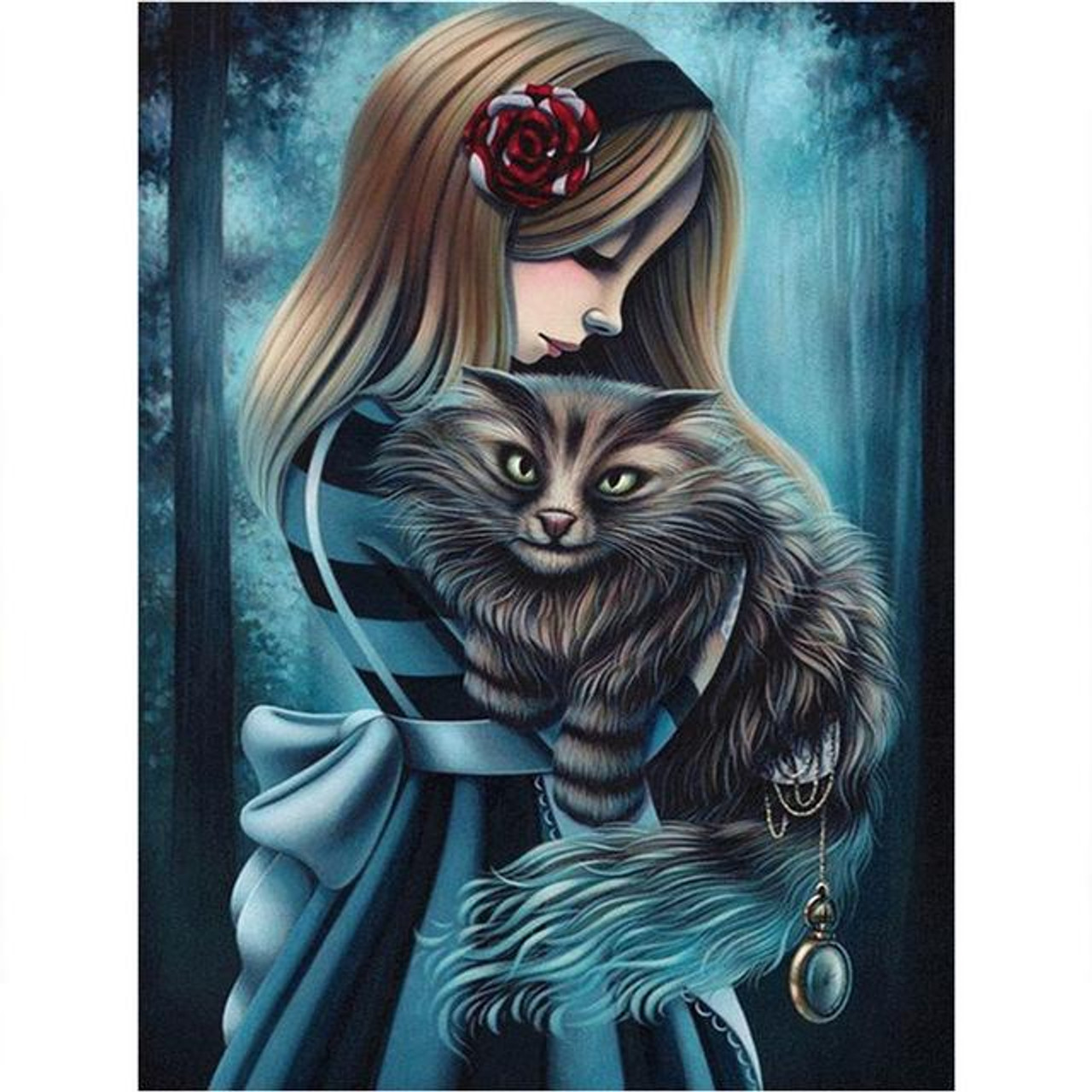 5D Diamond Painting Alice and the Cheshire Cat Kit