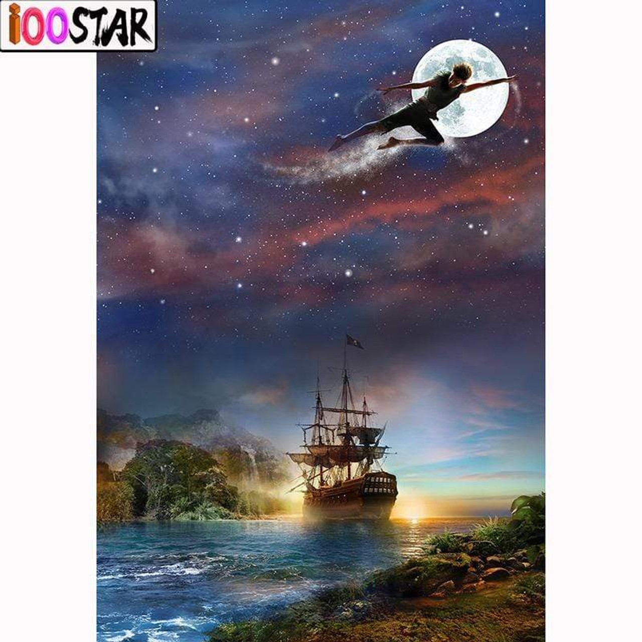 5D Diamond Painting Ship with Sails in a Bottle Kit - Bonanza Marketplace