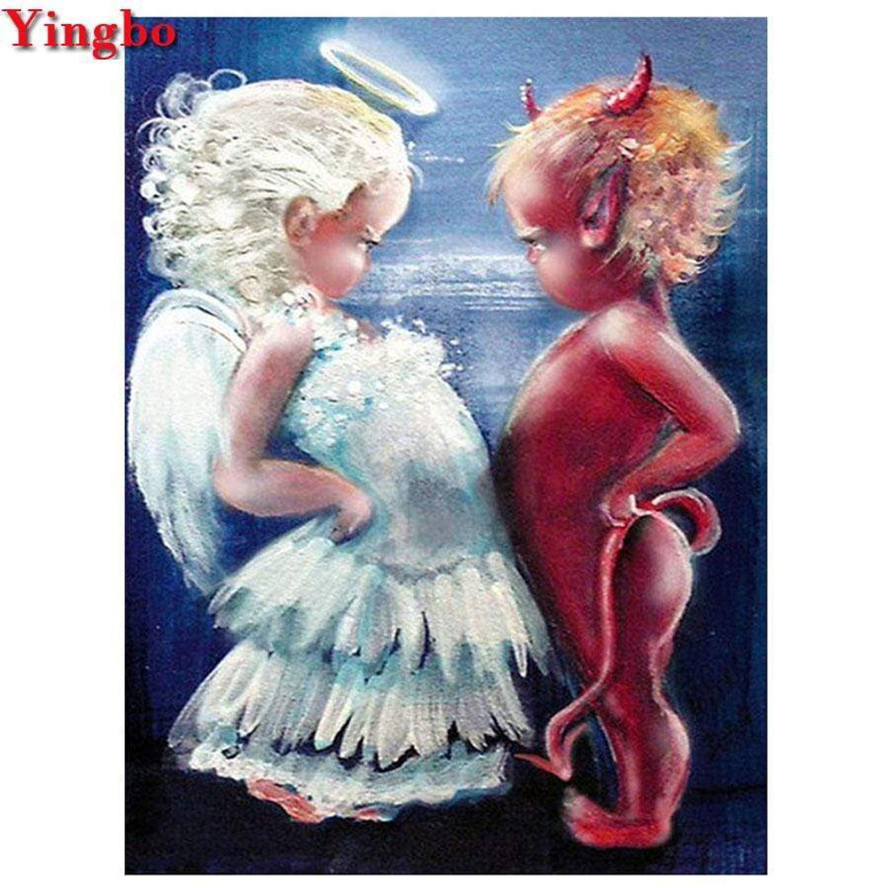 Angel Girl and Dog 5D Diamond Painting 