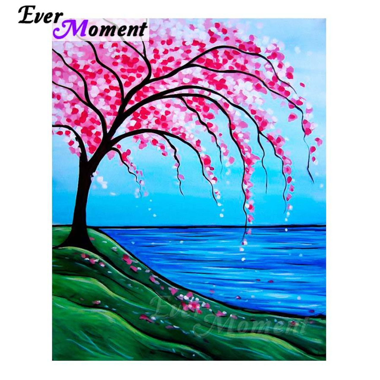 5D Diamond Painting Pink Tree,Diamond Painting Kits for Adults