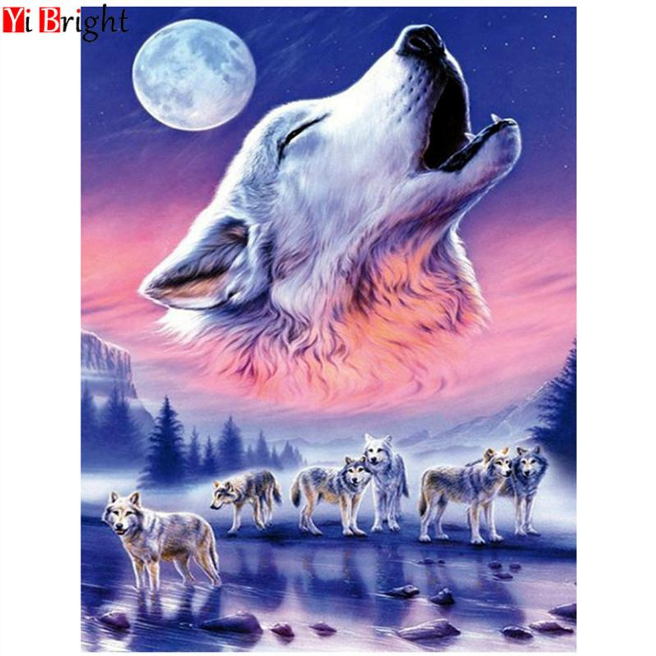 Diamond Painting - Wolf in Space 