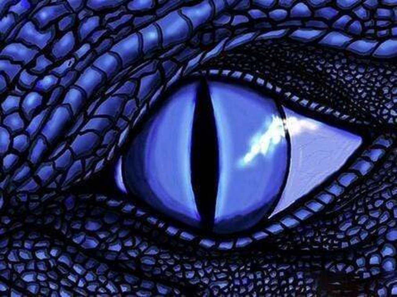 5D Diamond Painting Blue Dragon Eye Kit - Bonanza Marketplace