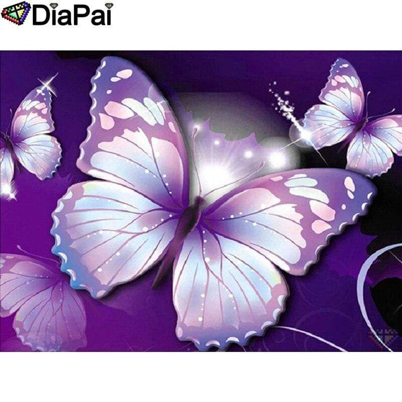 Diy 5d Diamond Painting Kits Adults Butterfly Flower Purple - Temu
