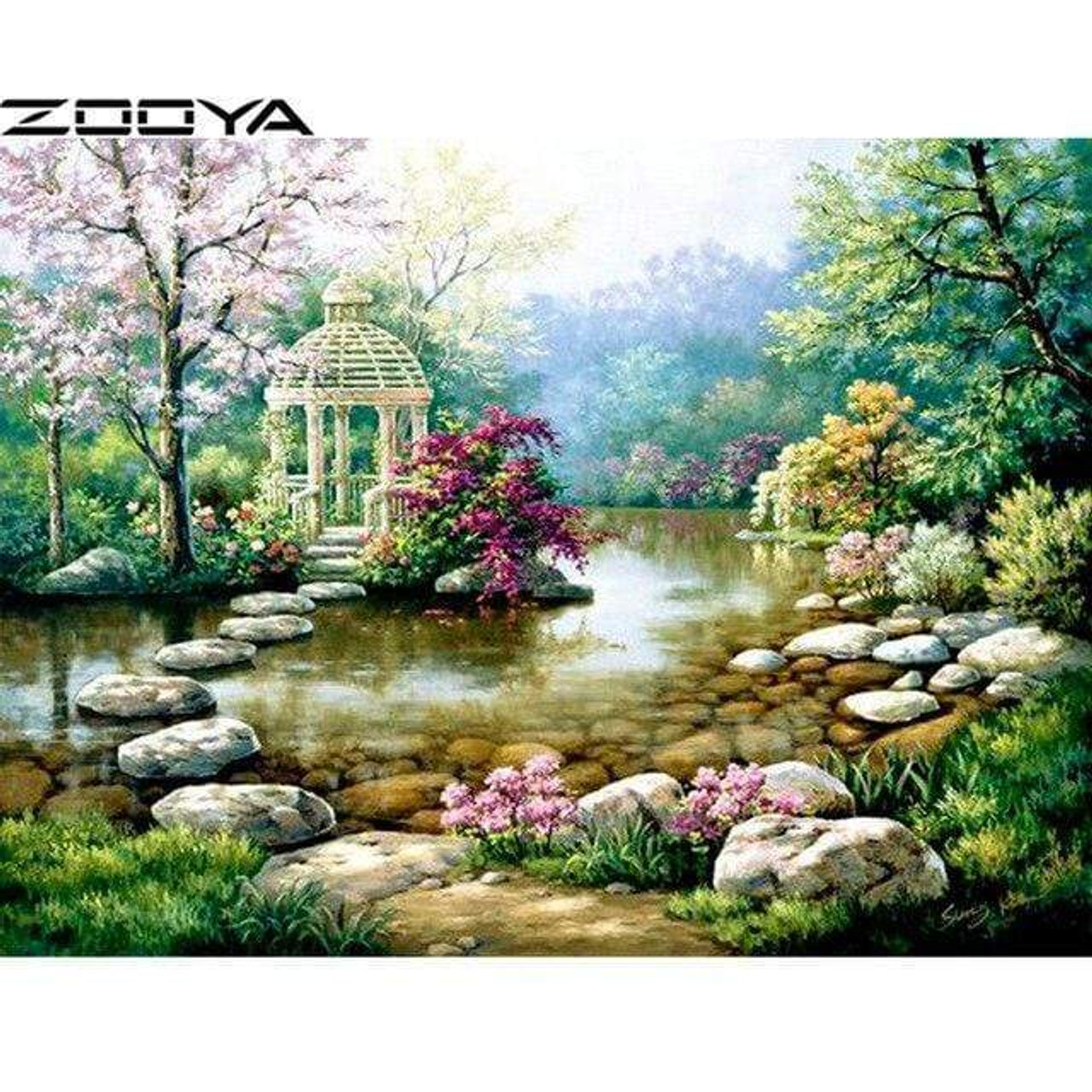 Diamond painting with subframe Pink dawn 40*50 cm DP055