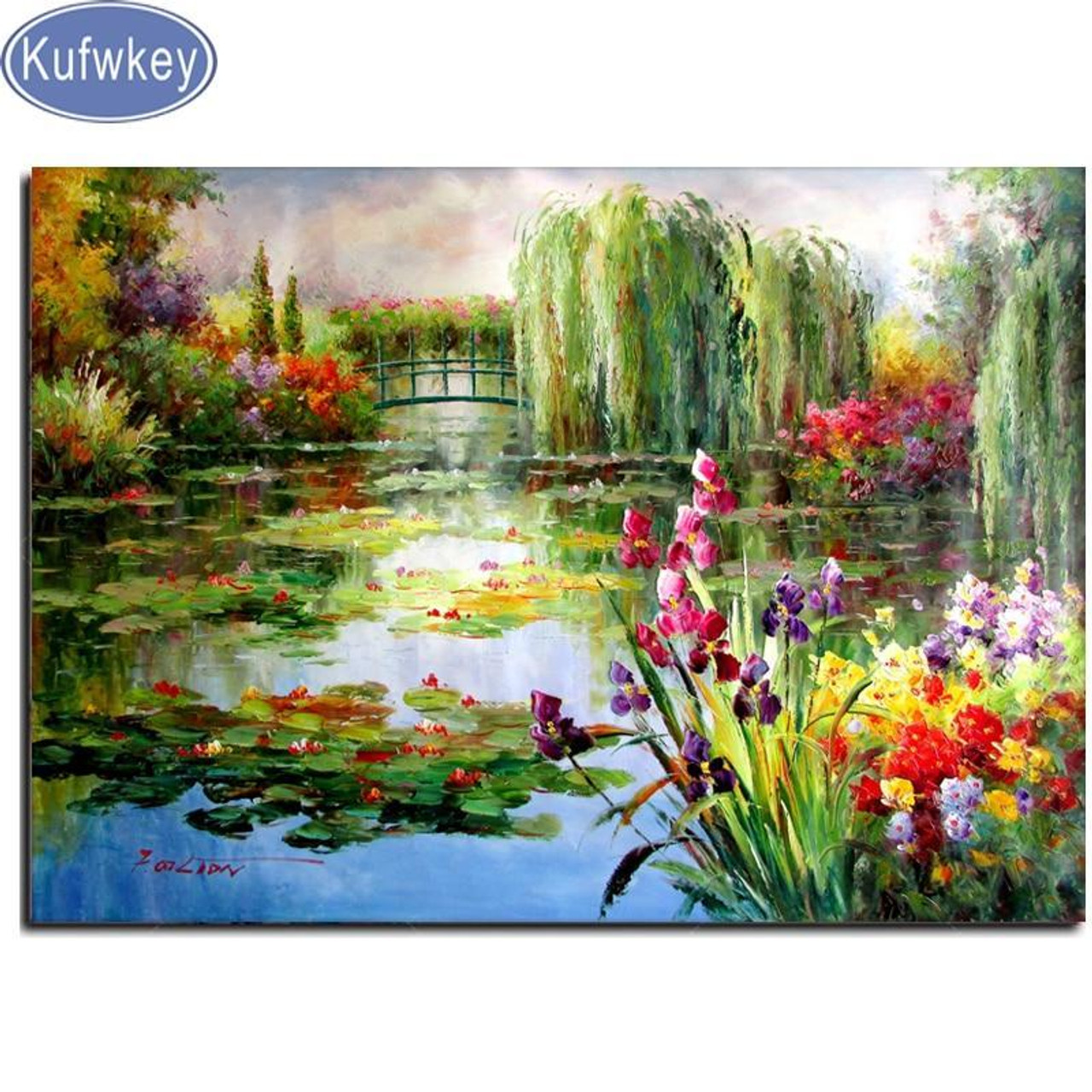 5D Diamond Painting Flowers by the Garden Gate Kit