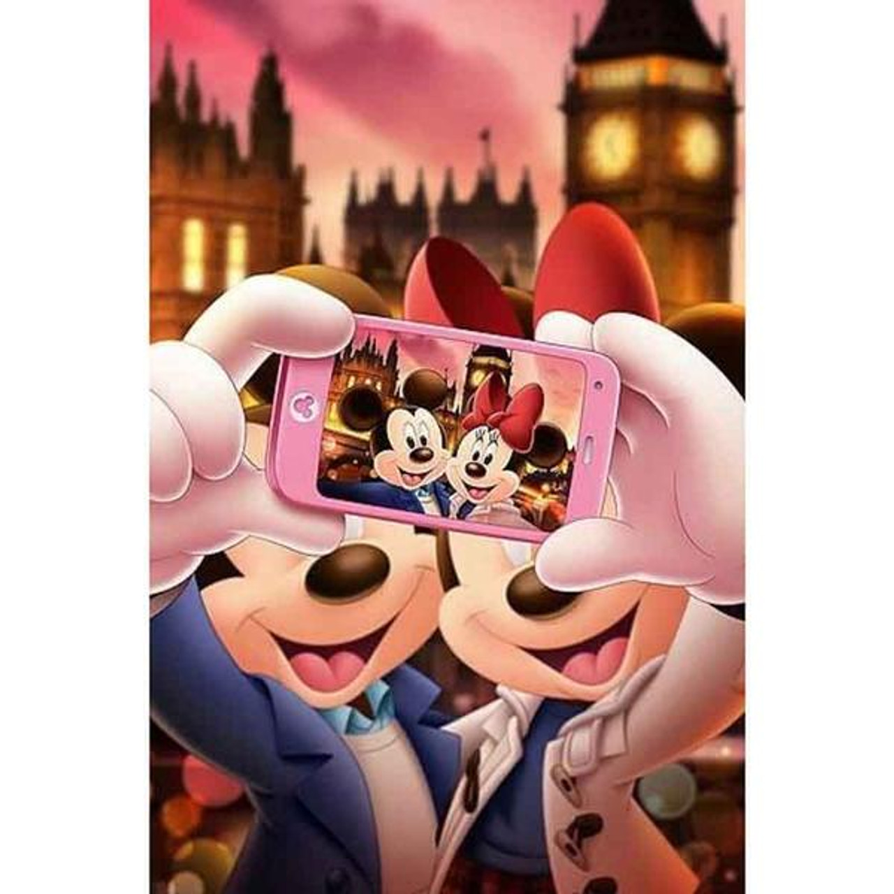 Diamond Painting Mickey Mouse and Minnie Mouse, Full Image - Painting