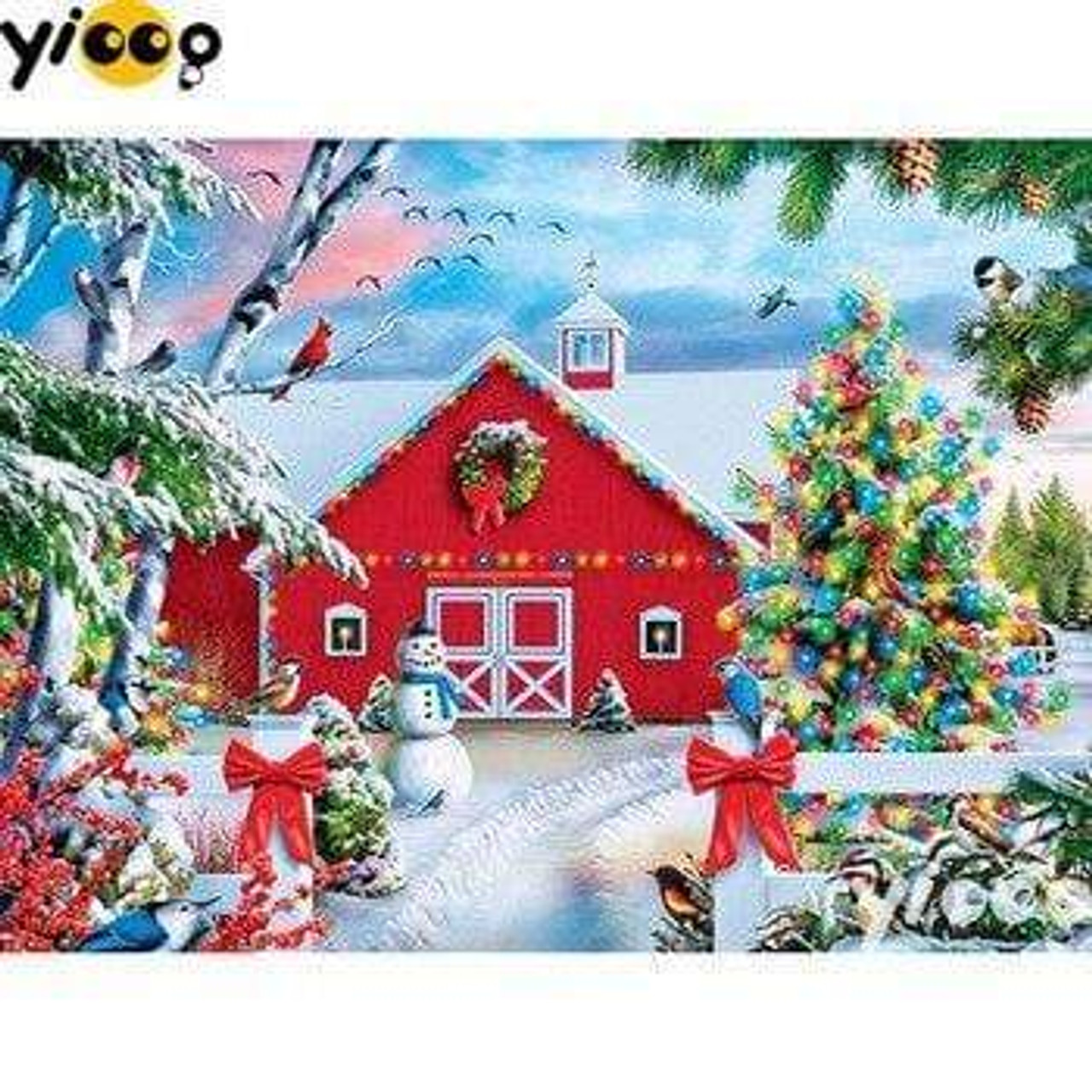 5D Diamond Painting Red Christmas Candles Kit - Bonanza Marketplace