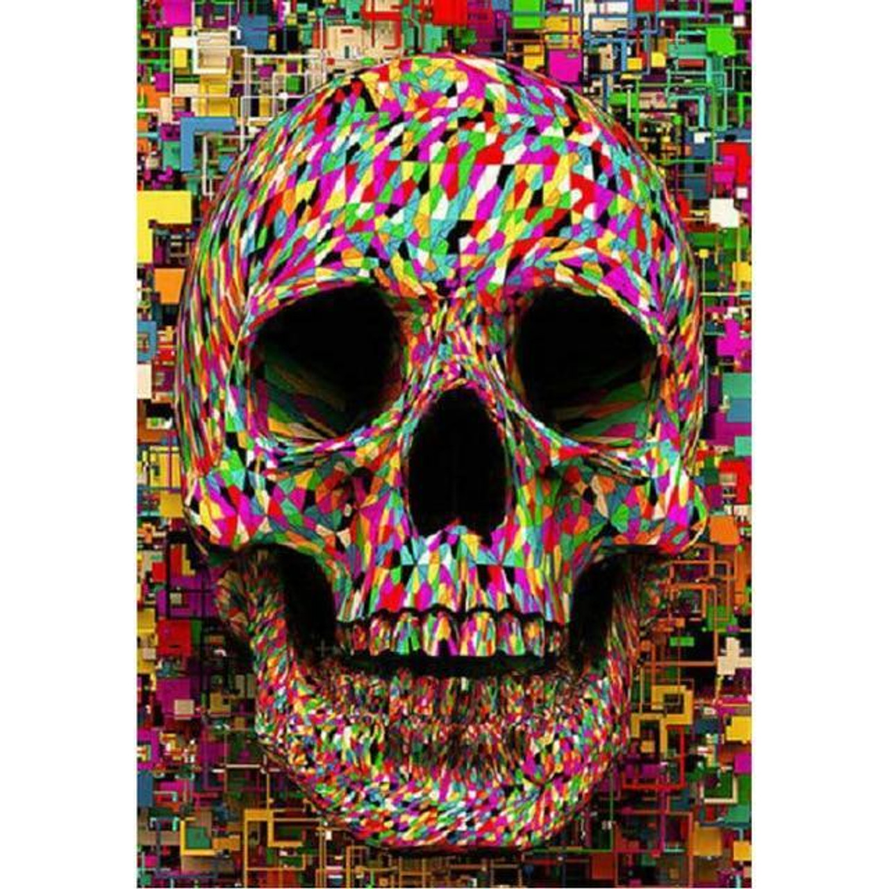 5D Diamond Painting Confetti Skull Kit