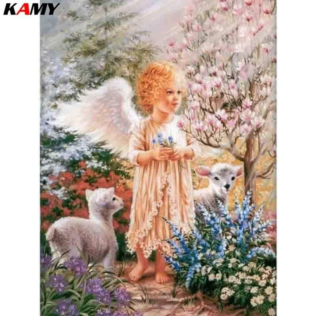 Angel with a Rabbit From Artibalta - Diamond Painting - Kits - Casa Cenina