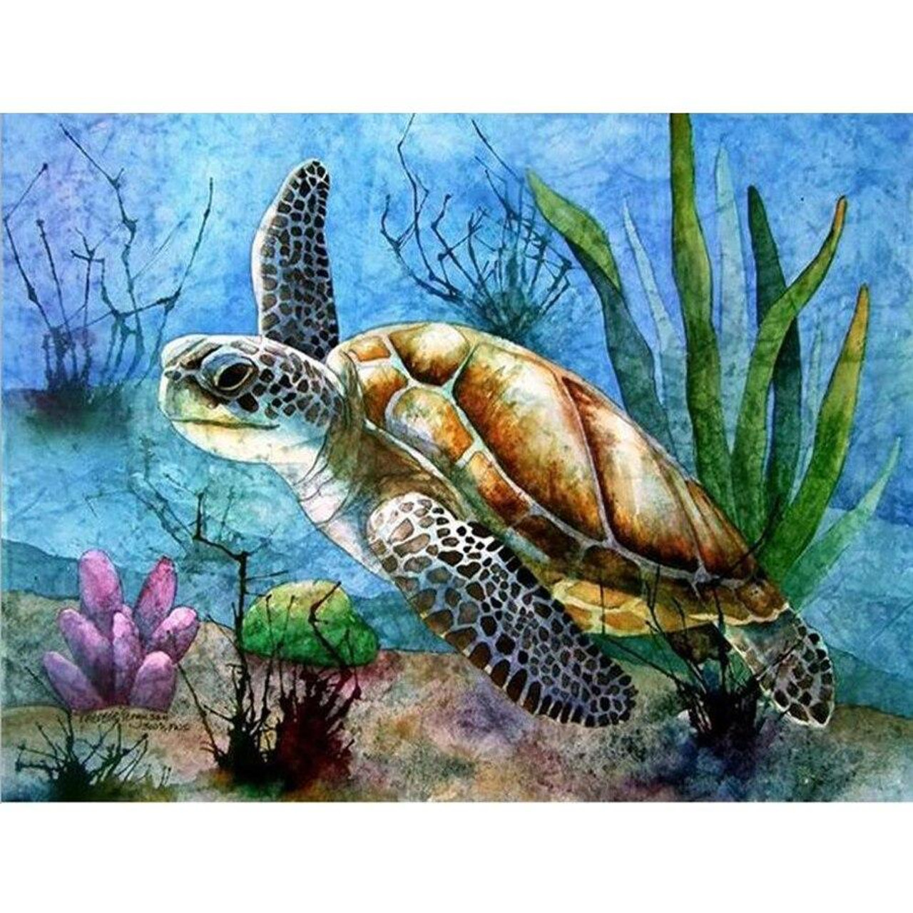 Beach Coconut Turtle 5D Diamond Painting -  – Five Diamond  Painting