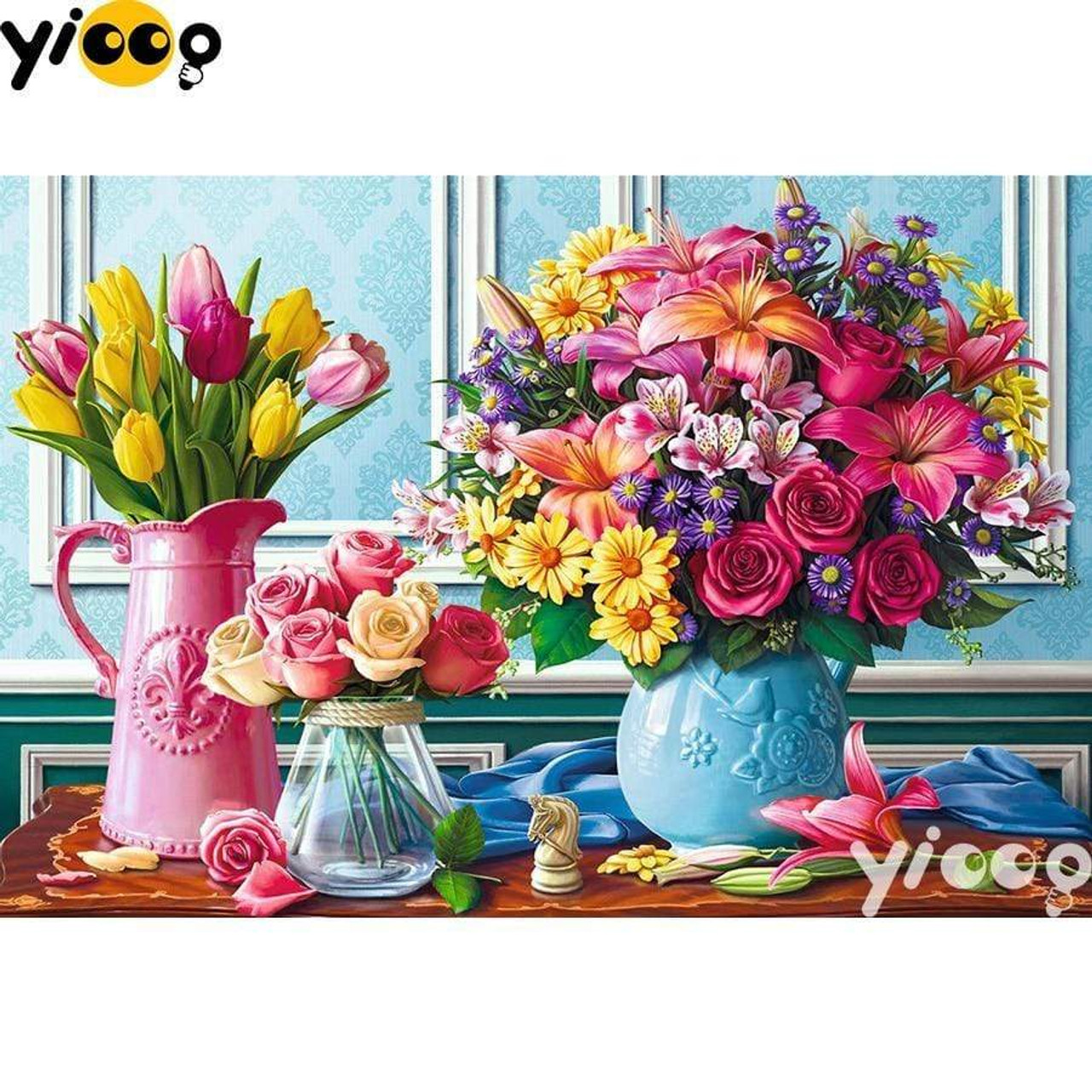 5D Diamond Painting Flower Table Kit