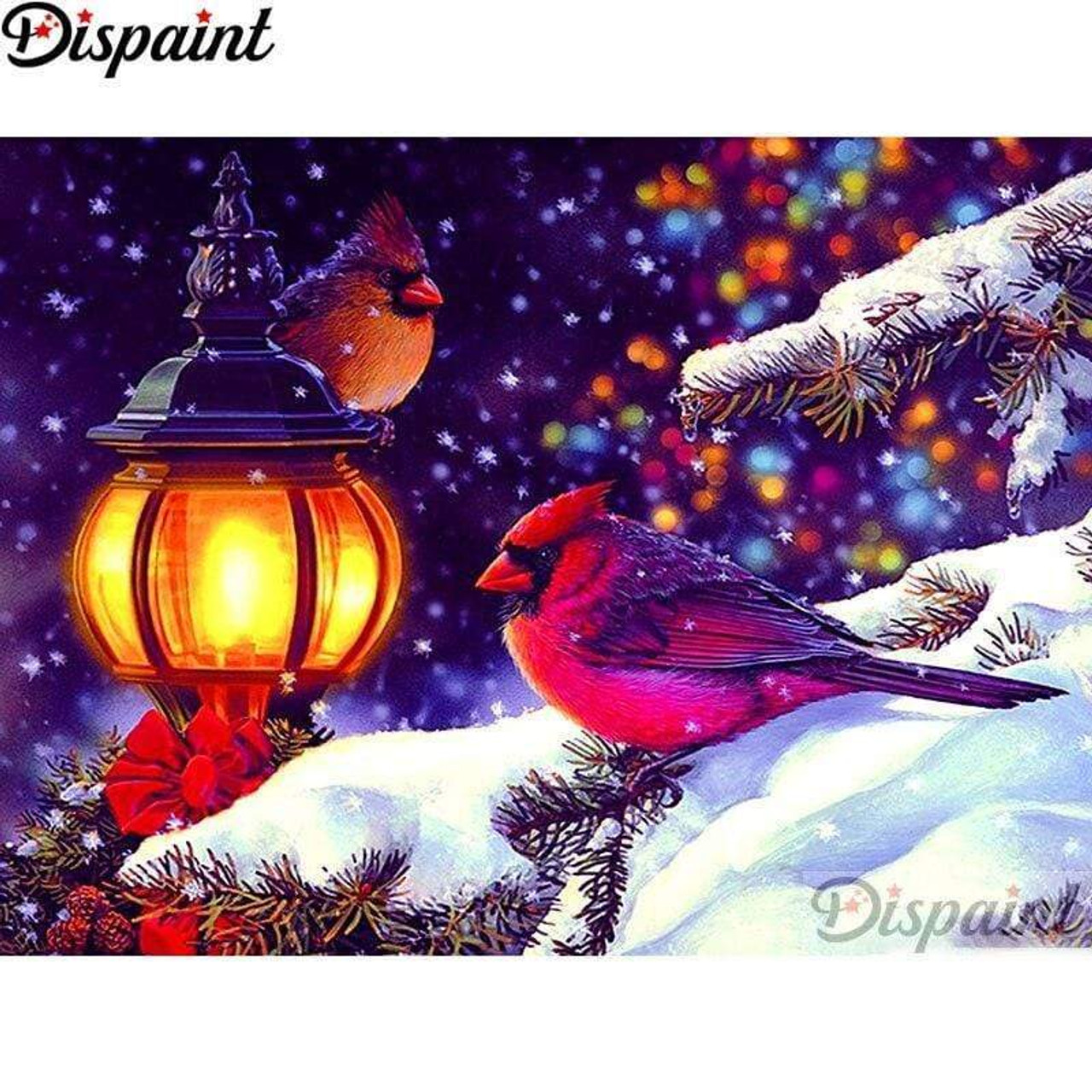 Christmas Diamond Art Painting Kits for Cardinals Winter Full Drill Dia