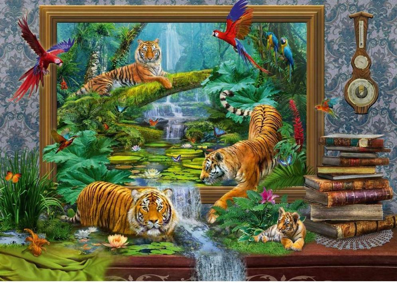 5D Diamond Painting Tigers in the Jungle Frame Escape Kit - Bonanza  Marketplace