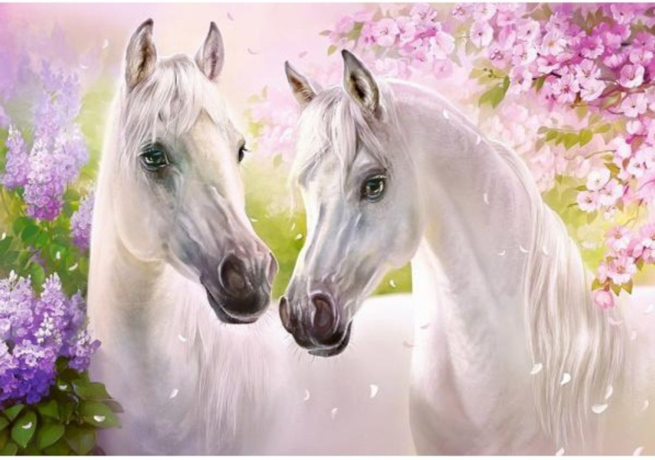 Beautiful White Andalusian Horse - 5D Diamond Painting 