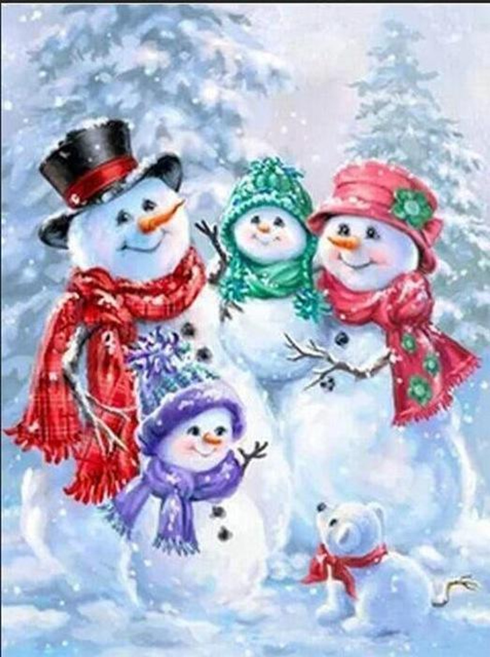 Snowman Diamond Painting, Christmas Diamond Art Kit, Home