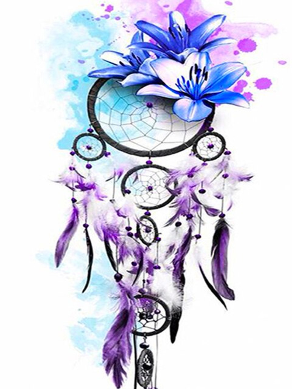 Diamond Painting Kit Flower Dream Catcher New Collection - Temu