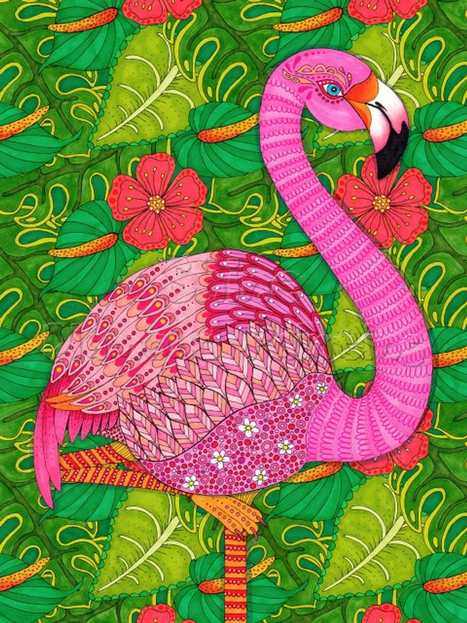 Flamingo Diamond Painting Set by Crafting Spark. CS2572 Forest Landscape  Diamond Art Kit. Large Diamond Painting Kit 