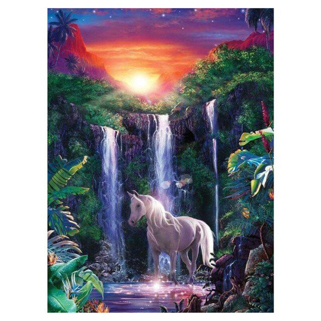 5D Diamond Painting Jungle Animals Waterfalls Kit