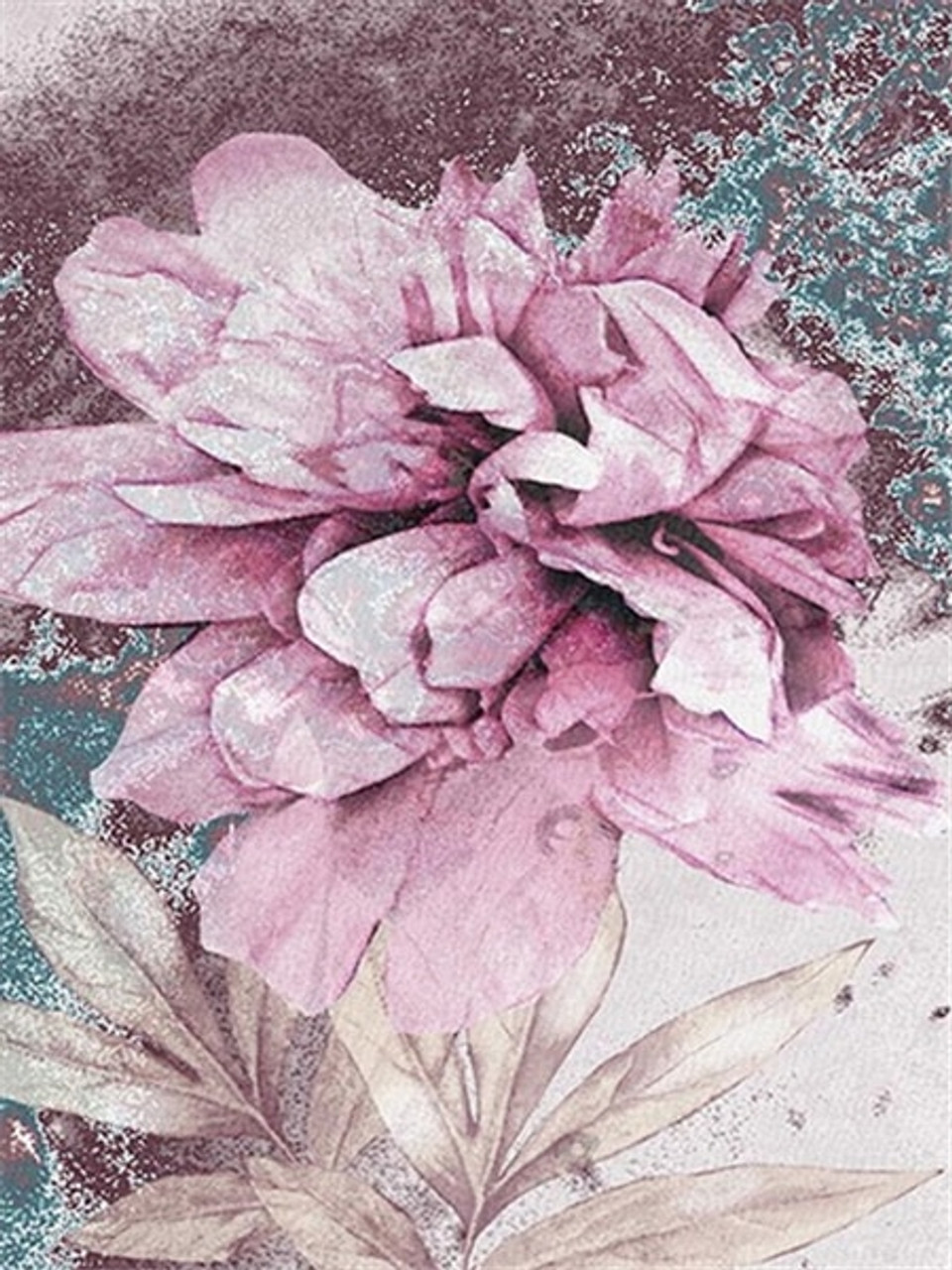 Pink Flower Painting 5D Diamond Painting 