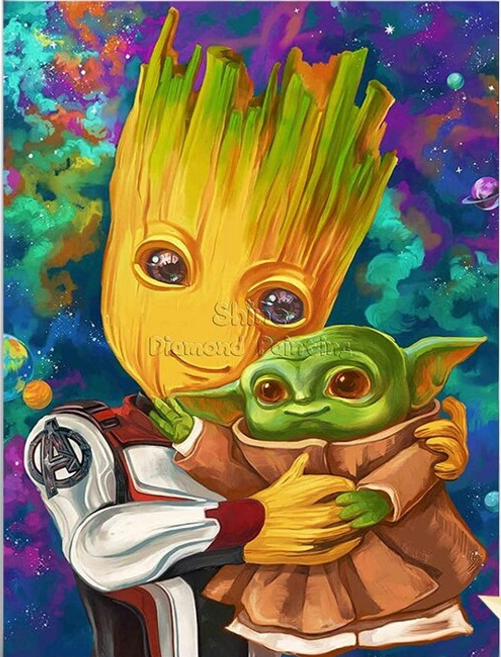 5D Diamond Painting Groot and Baby Yoda Kit