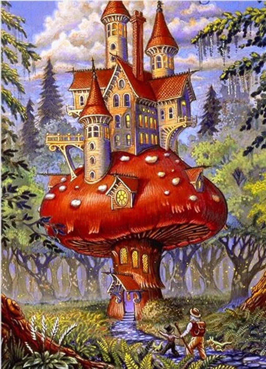 5D Diamond Painting Mushroom Castle Kit