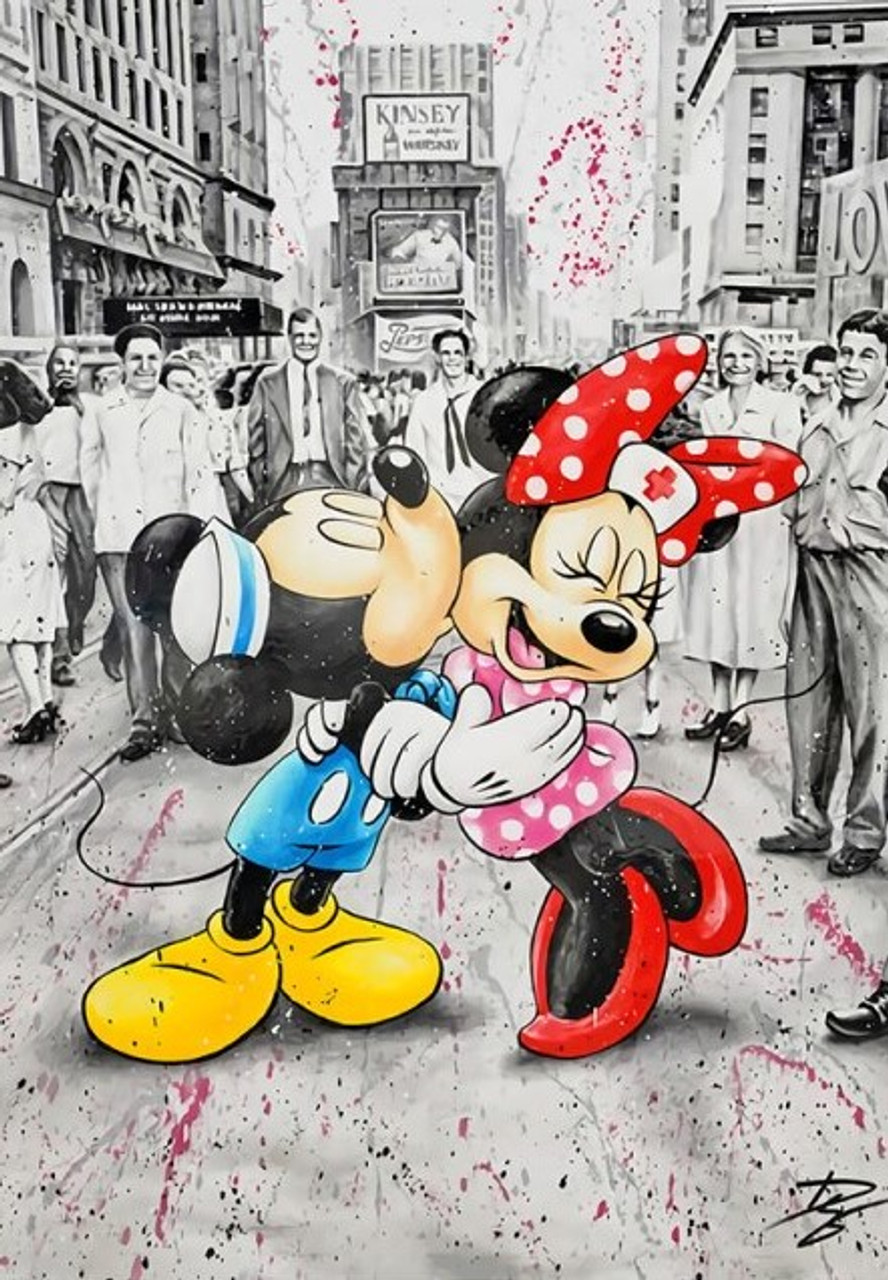 The Nifty Nineties Animation Drawing of Mickey and Minnie Mouse 1941 F –  The Wonderful World of Animation