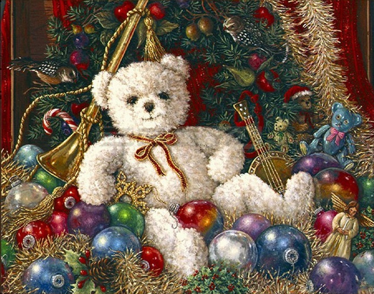 5D Diamond Painting Stuffed Bear in Christmas Ornaments Kit - Bonanza  Marketplace