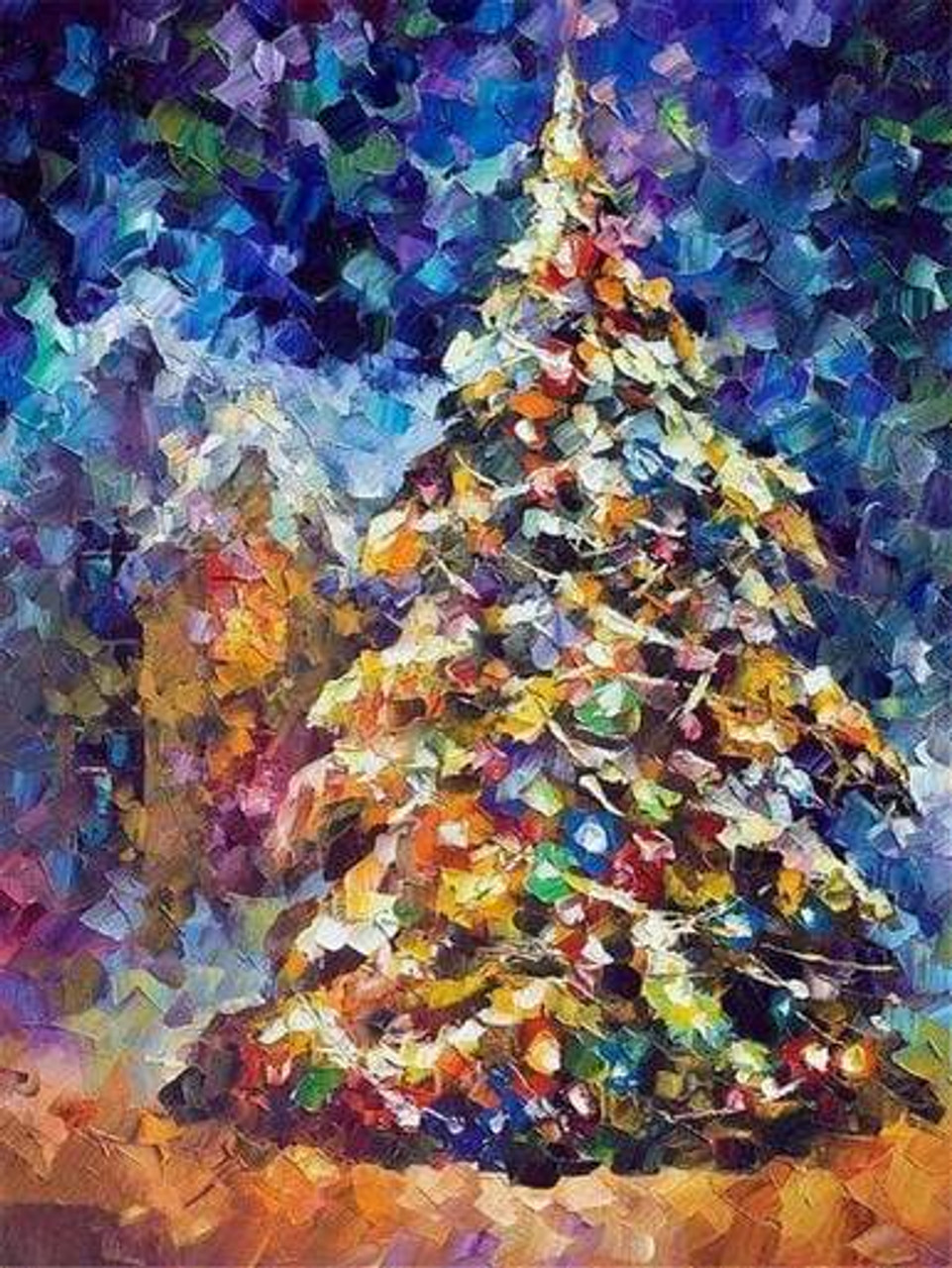 5D Diamond Painting Abstract Christmas Tree Kit - Bonanza Marketplace