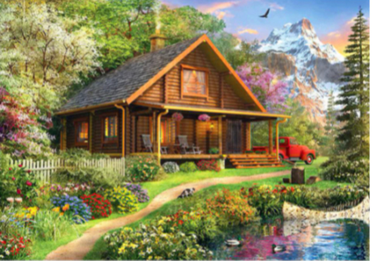 Cabin on Lake 5D Diamond Painting, Full Square Diamond Painting Kits– Diamond  Paintings Store