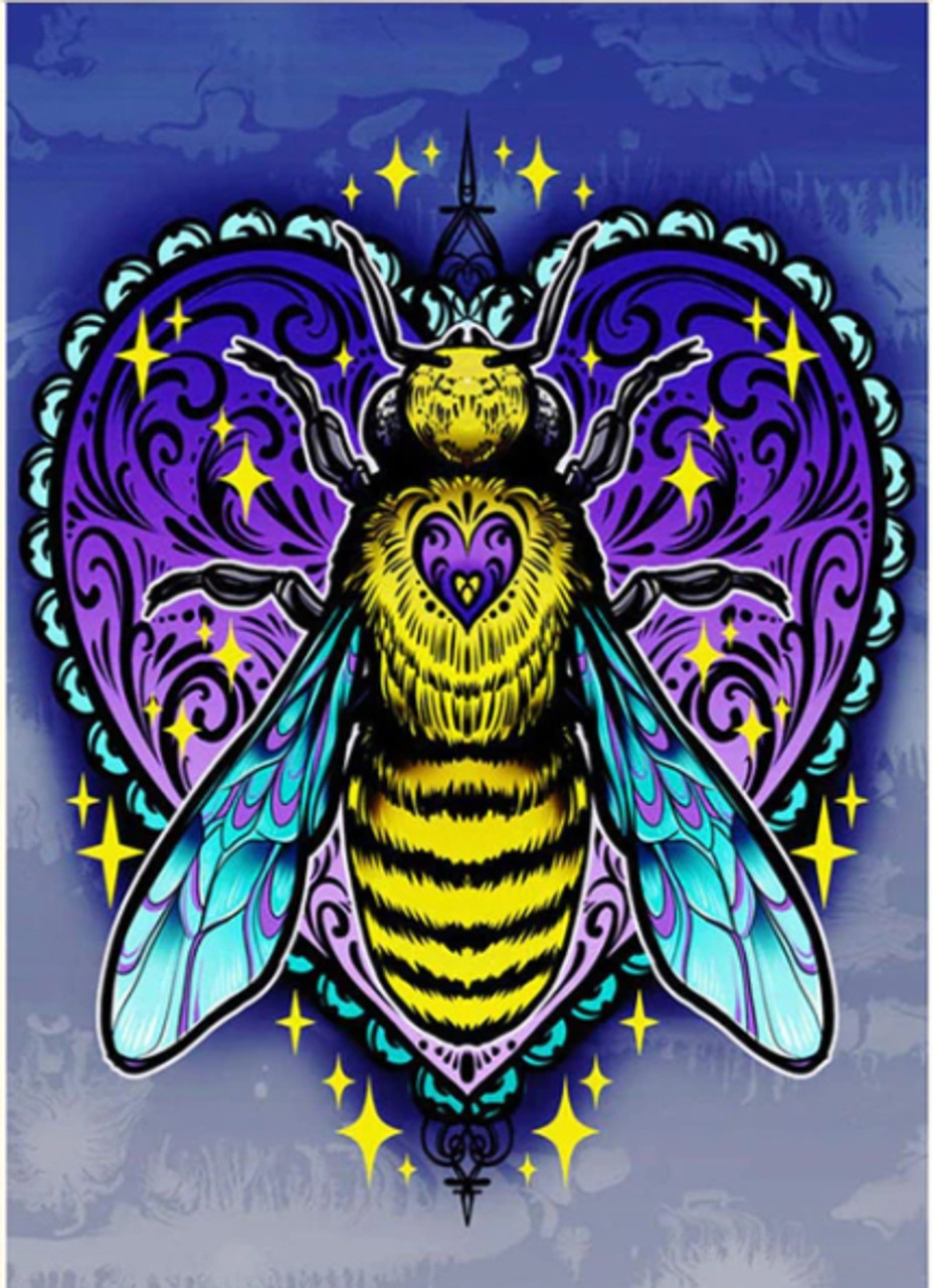 5D Diamond Painting Bee Heart Kit - Bonanza Marketplace