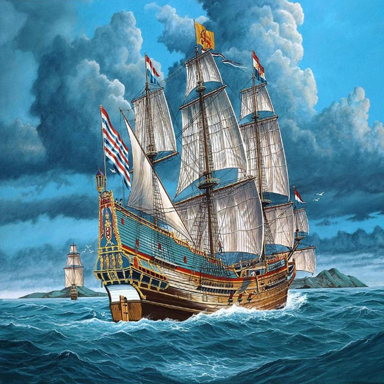 5D Diamond Painting Pirate Ship in a Bottle Kit