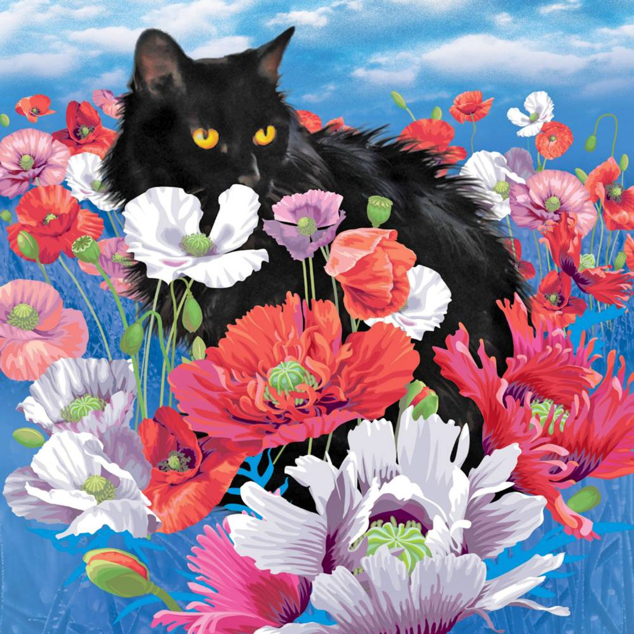 5D Diamond Painting Black Cat Kit - Bonanza Marketplace